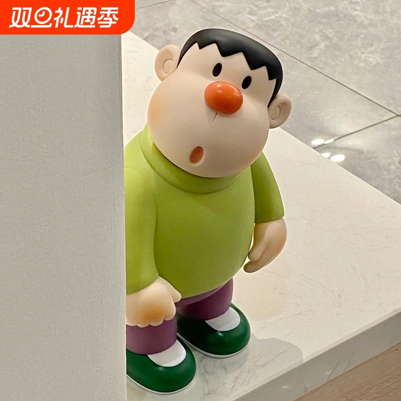 歪头胖虎大手办卡通动漫桌面小摆件玩偶玩具生日礼物男生女生乌龟