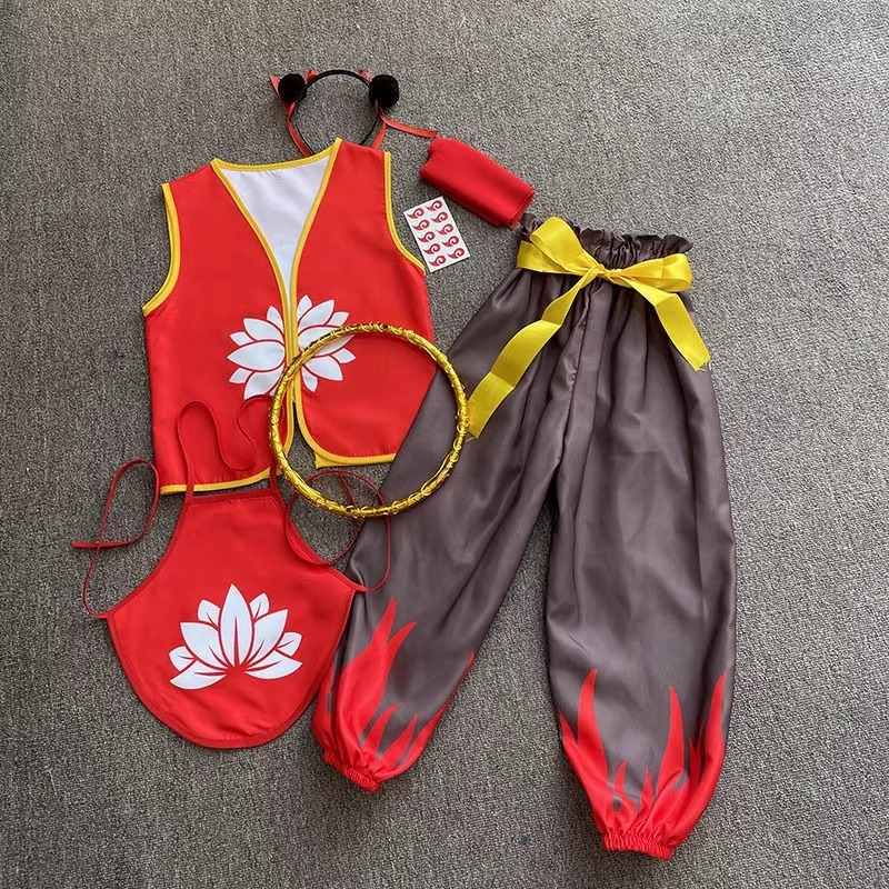 幼儿园服装儿童COS套新款装男女童表演服哪咤哪咤国潮风演出服饰
