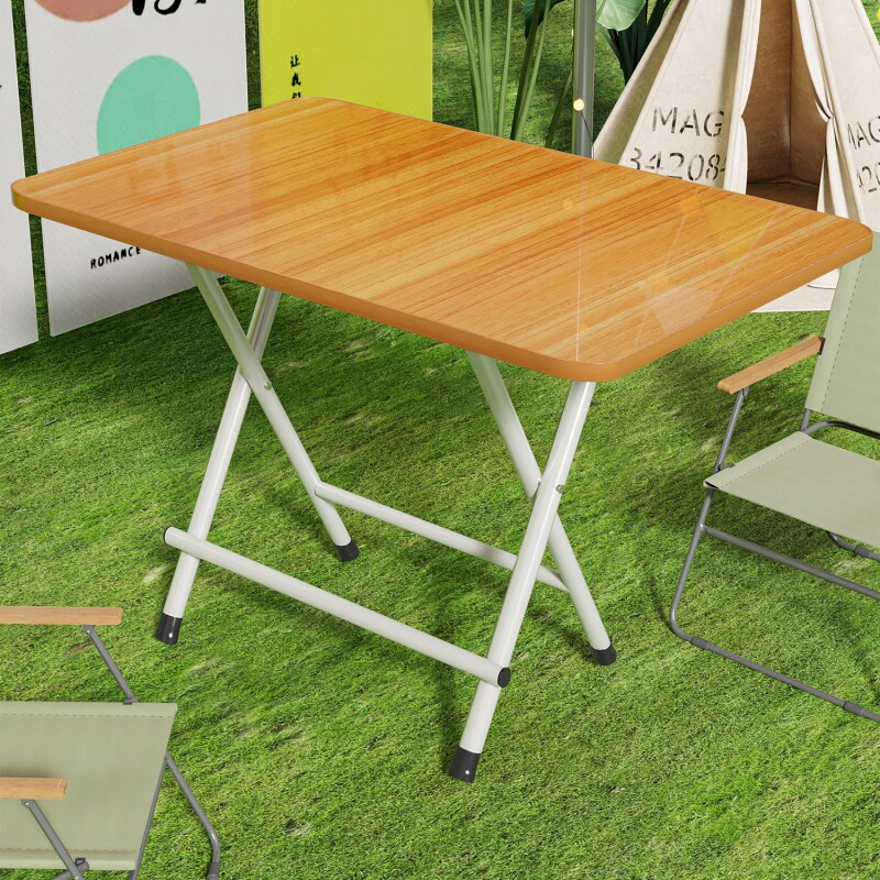 家用小饭桌便携式简易小桌子户外学习地摊桌长方形摆摊折叠桌餐桌