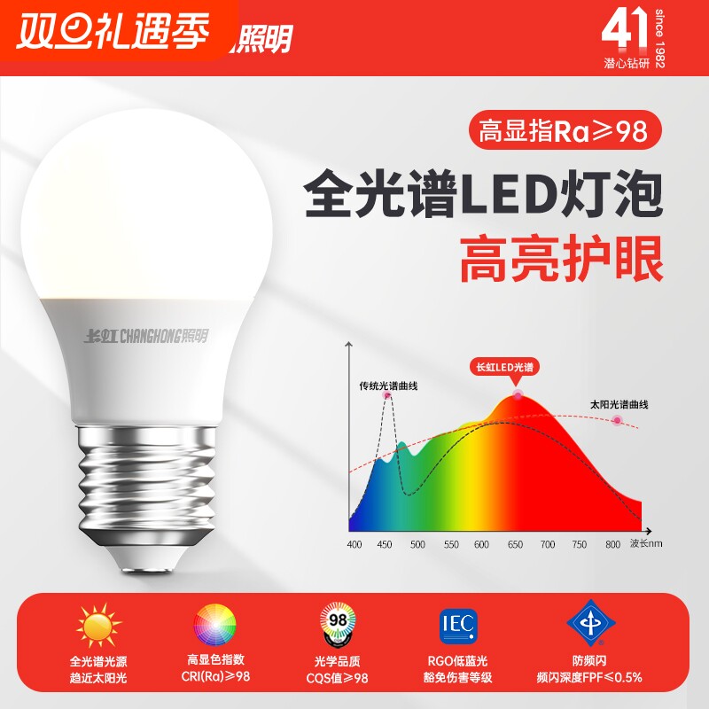 长虹照明全光谱led节能灯泡护眼