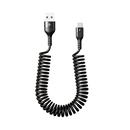 1.0米Type c车载数据线弹簧线充电宝线摩托车线适用华为荣耀mate