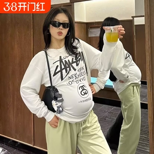 潮牌斯图西Stu长袖t恤圆领基础巡游骰子黑八美式宽松纯棉上衣宝妈