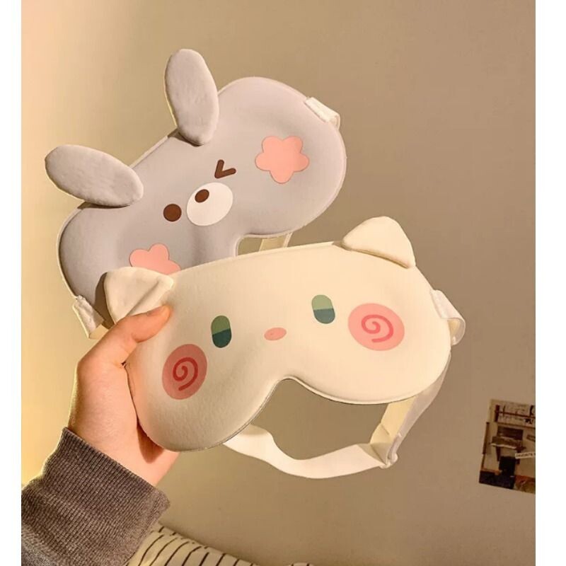 可爱3d立体眼罩睡眠遮光专用女士睡觉冰丝眼睛罩学生午休压感兔子
