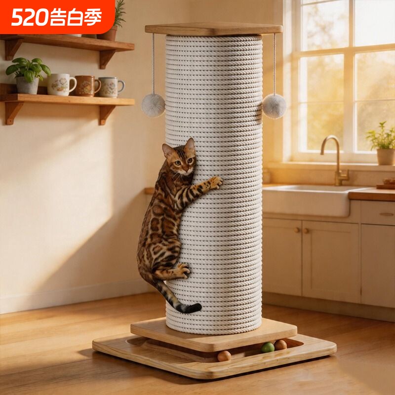 猫抓板特大号立式剑麻猫抓柱不掉屑猫爪板猫爬架一体猫咪玩具解闷