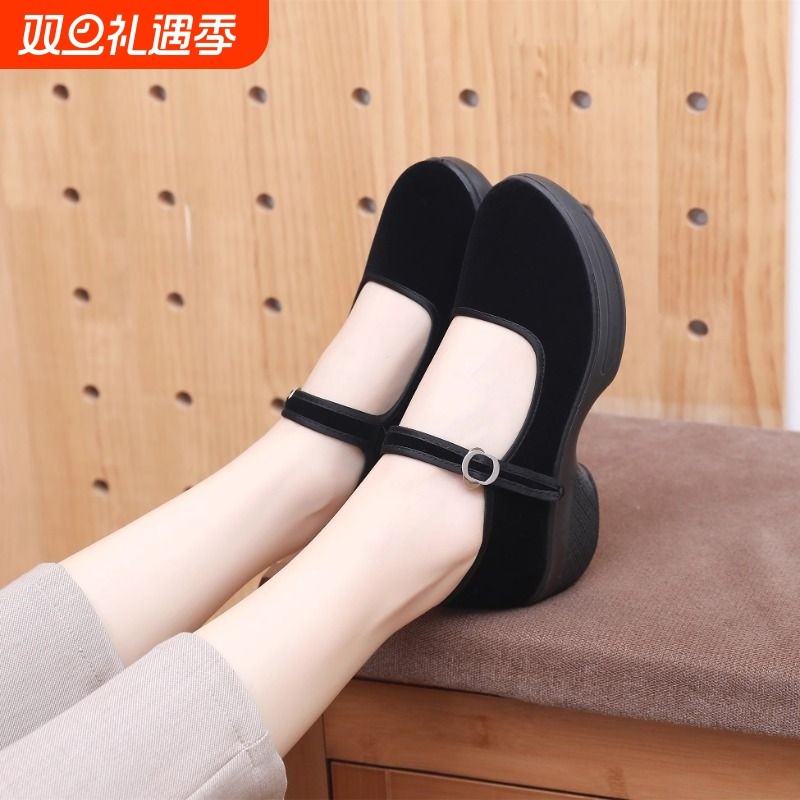 老北京布鞋软底坡跟|千人收藏