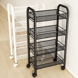 小推车置物架落地多层厨房移动收纳架零食架婴儿用品架子客厅阳台