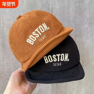 ins韩版宝宝帽子秋冬季潮流婴儿鸭舌帽男女童棒球帽黑色绿色白色