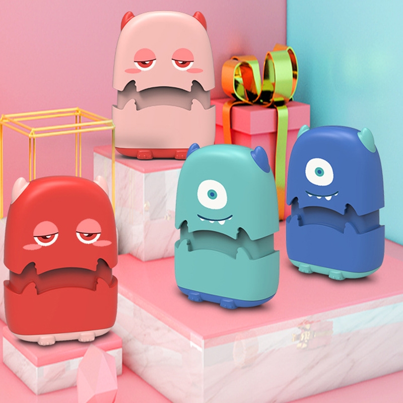 怪兽款卡通可爱幼儿园姓名印章清晰不掉色防水学生衣物签名盖章标记图案小孩免缝衣服