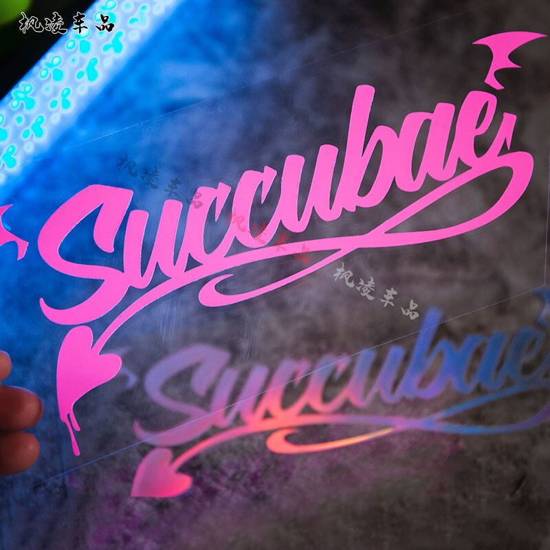 可爱小恶魔女妖汽车贴纸车窗装饰贴车身贴防水贴摩托车贴