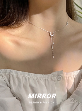 小麋人星星女ins月亮项链