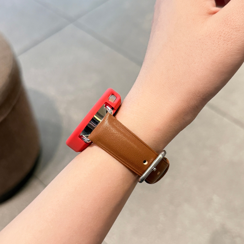 适用小米watchs4表带官方同款平纹41mm智能gt6/gt5pro运动18mm防水硅胶保护套秋冬棕色表带替换