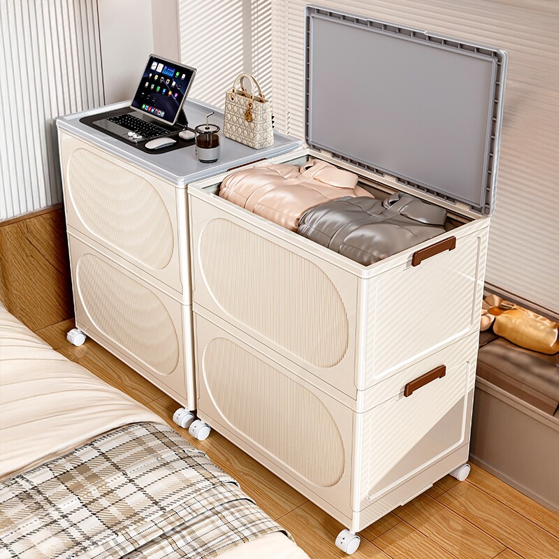 翻盖衣服收纳箱家用整理箱大容量超大带盖储物箱收纳柜可折叠衣物
