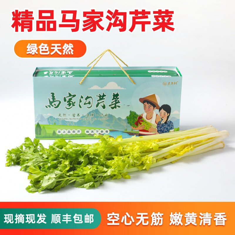 马家沟芹菜山东特产青岛平度有机芹菜芯甄选新鲜蔬菜时令生菜食用