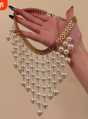 「珠帘旧梦」法式复古多流苏串珠项链高级感轻奢小众夸张锁骨链女