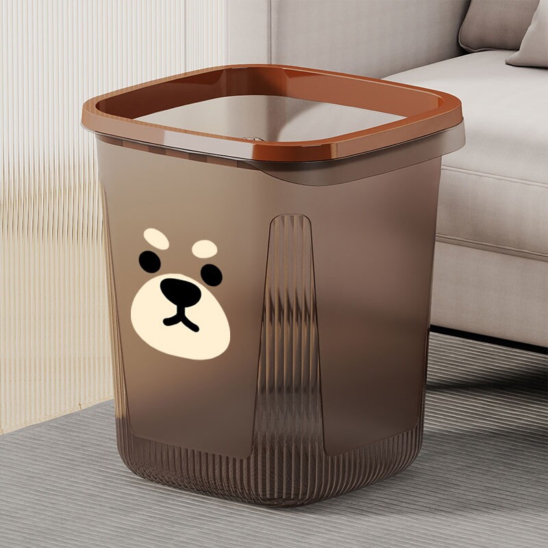 卡通图案学生宿舍客厅办公用品小型垃圾桶家用透明方形收纳桶