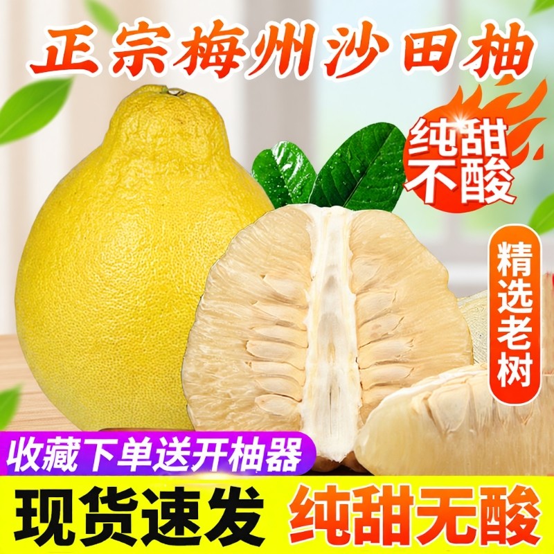 【纯甜】正宗梅州沙田柚子广东金柚白心肉孕妇当季新鲜水果非容县,水产肉类/新鲜蔬果/熟食,柚子,淘宝优惠券,粉丝福利购,淘宝优惠卷