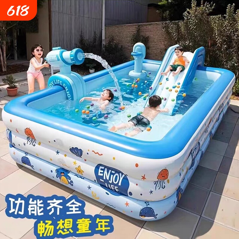 儿童充气游泳池家用加厚宝宝婴儿大型户外水池小孩家庭大人戏水池