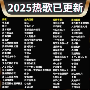 汽车载u盘歌曲2025新款 柏林之声无损品质热门流行音响专用音乐u盘