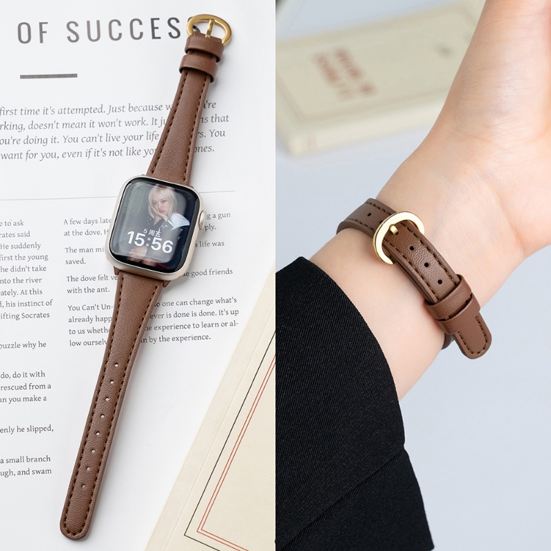 适用iwatch11表带S11苹果S10手表applewatch9真皮S8夏天小众7高级新款SE3女10代创意11运动智能ultra皮质腕带