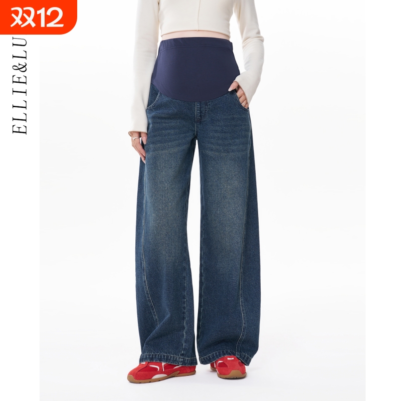 原创设计款孕妇阔腿裤秋外穿秋装