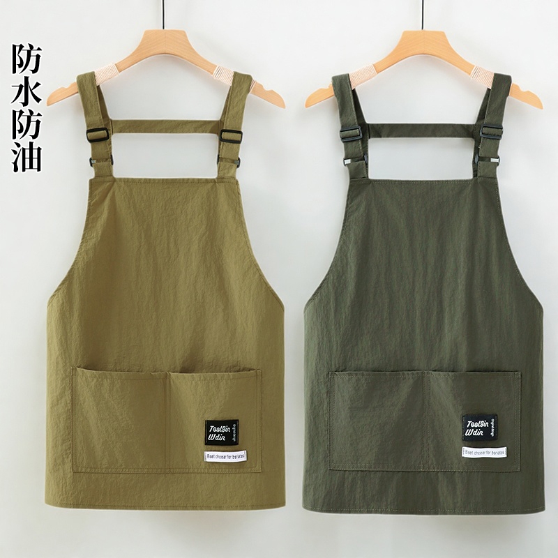 围裙厨房家用2025新款防油防水餐饮上班专用高级感年轻款工作服女