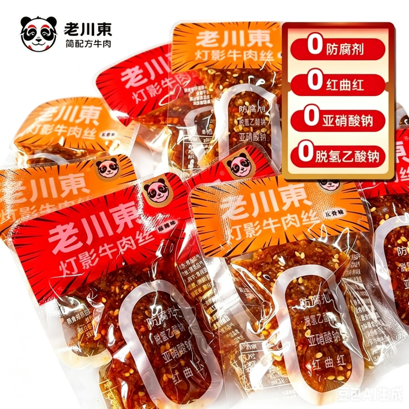老川东灯影牛肉丝250g散装四川特产牛肉零食麻辣辣味好吃五香