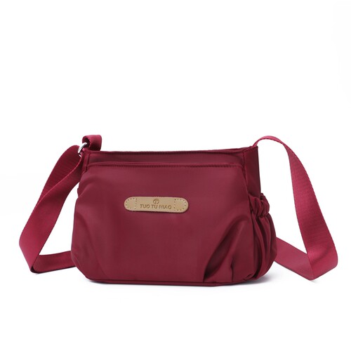 伊布古奇牛津布斜挎包女轻便妈妈包中年女士单肩斜跨小包通勤包包