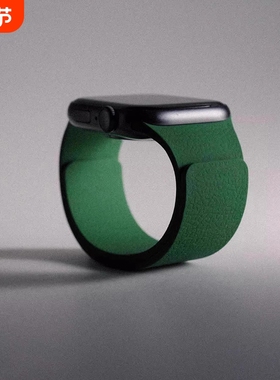 适用苹果iwatchs11手表S10表带硅胶9磁吸87夏季6男女情侣款applewatch纯色4代SE高级感ultra32腕带橙色黑色