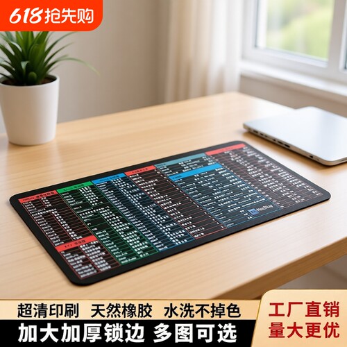 办公快捷键大全鼠标垫超大号