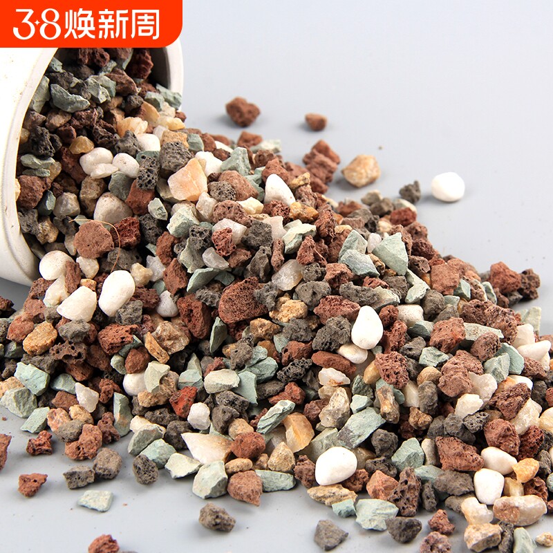 多肉专用颗粒土彩虹石种植营养土兰花盆栽铺面石养花颗粒石子生长