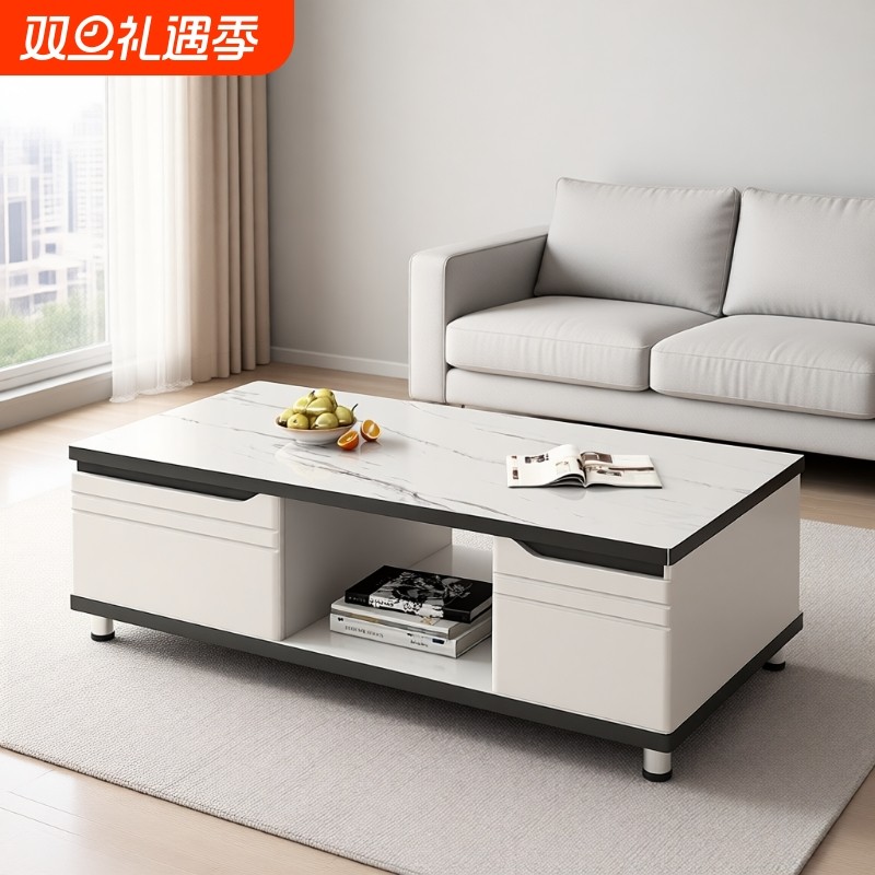 茶几简约家用小户型沙发桌子客厅现代可伸缩电视柜组合玻璃茶桌