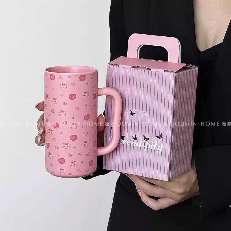 趣皿卡通陶瓷杯少女心马克杯可爱咖啡杯情侣水杯高颜值早餐牛奶杯