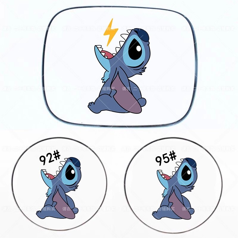 史迪仔招手汽车贴纸卡通创意油箱盖车门车窗三角窗电动车装饰贴画