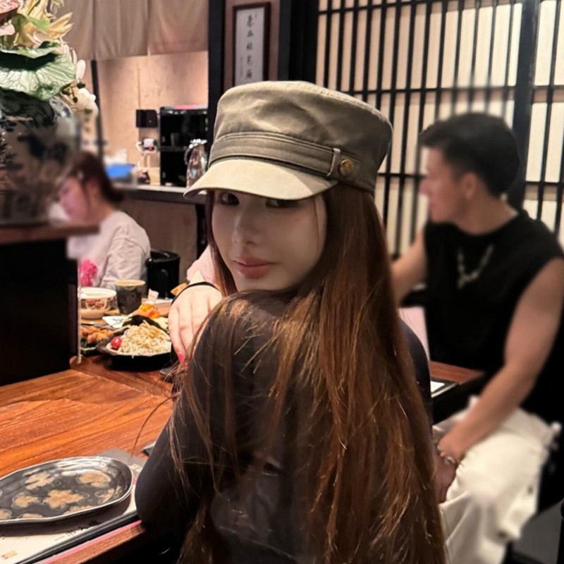 春秋文艺复古平顶马术帽女百搭显脸小鸭舌帽个性小众报童画家帽子