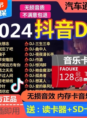 sd卡车载歌曲高音质无损DJ车用2024抖音新u盘mp3带音乐内存存储卡