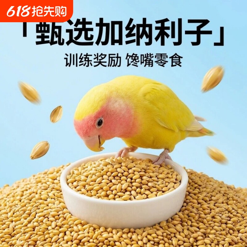 鹦鹉鸟粮加纳利子训练奖励零食牡丹玄风虎皮天然饲料鸟食专用粮食