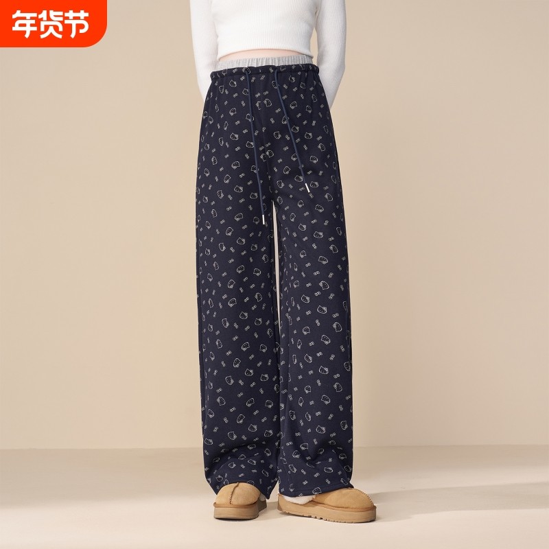 孕妇裤2026新款冬装孕期加绒加厚长裤KT猫卡通印花阔腿裤秋冬外穿,孕妇装/孕产妇用品/营养,孕妇休闲裤,淘宝优惠券,粉丝福利购,淘宝优惠卷
