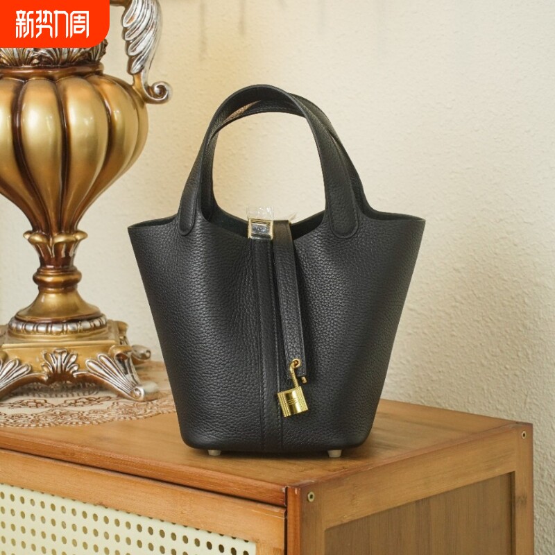 店酷奇爆款包包女头层牛皮菜篮子包百搭水桶包真皮女包高级感手提