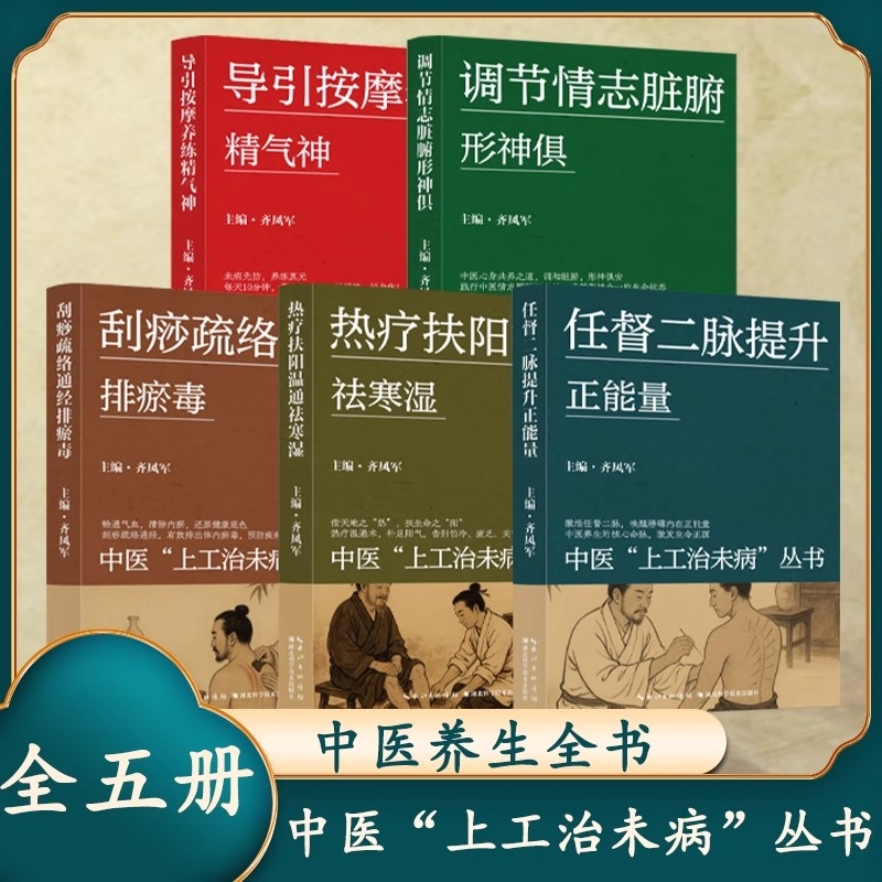 中医上工治未病丛书图文版补足阳气养生书养生全书调节情志脏腑形神俱刮痧疏络通经排瘀毒热疗扶阳温通祛寒湿任督二脉提升正能量