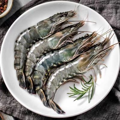 黑虎虾大虾新鲜超大鲜活速冻海鲜水产老虎虾特大基围虾竹斑九节虾