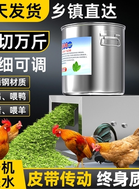 新款皮带传动碎菜机家用商用养殖喂鸡多功能碎草机蔬菜切碎机
