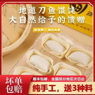 纯手工猪肉刀鱼馄饨大馄饨云吞早餐速食商用批发半成品食材全国