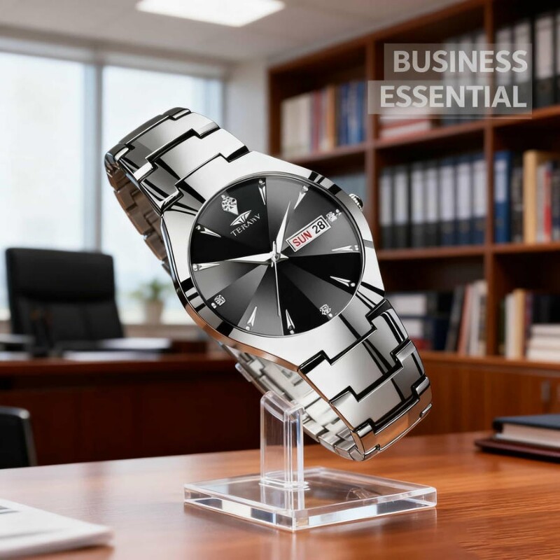 男款手表防水石英腕表高级感男士全自动非机械表正品名牌钢带商务