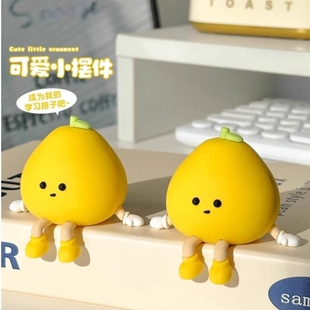 高颜值吊脚娃娃女生可爱小摆件治愈装 卧室桌面办公室2025新款 饰品