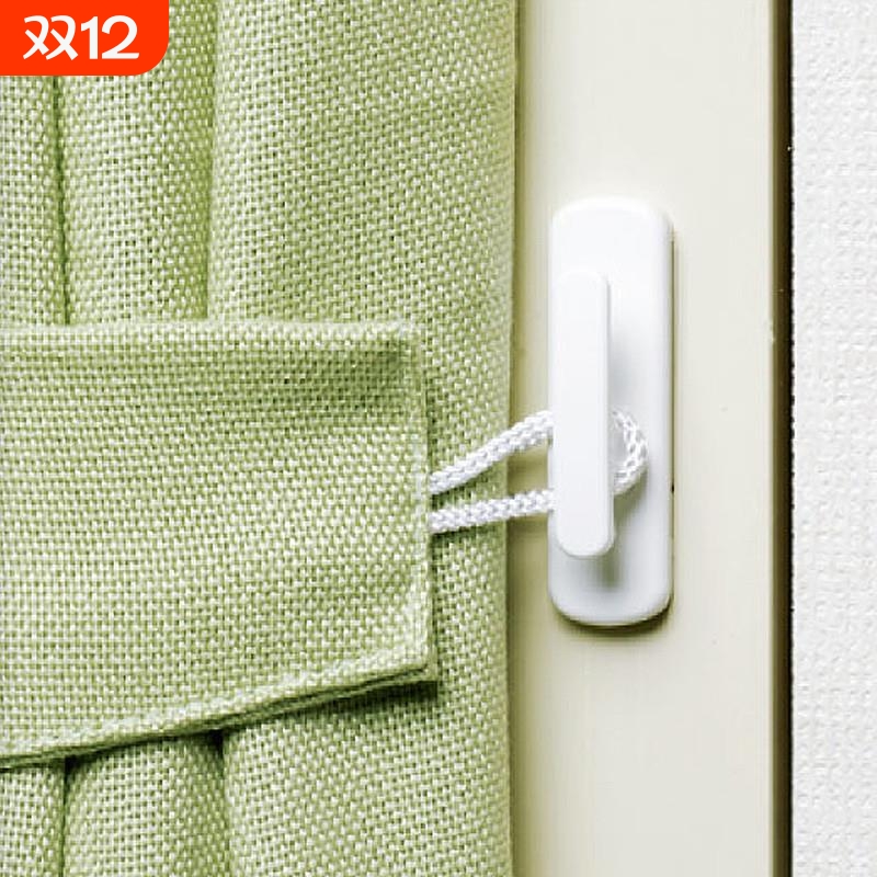 塑料欧式时尚窗帘挂钩挂球 绑带固定免钉无痕粘钩 2个装