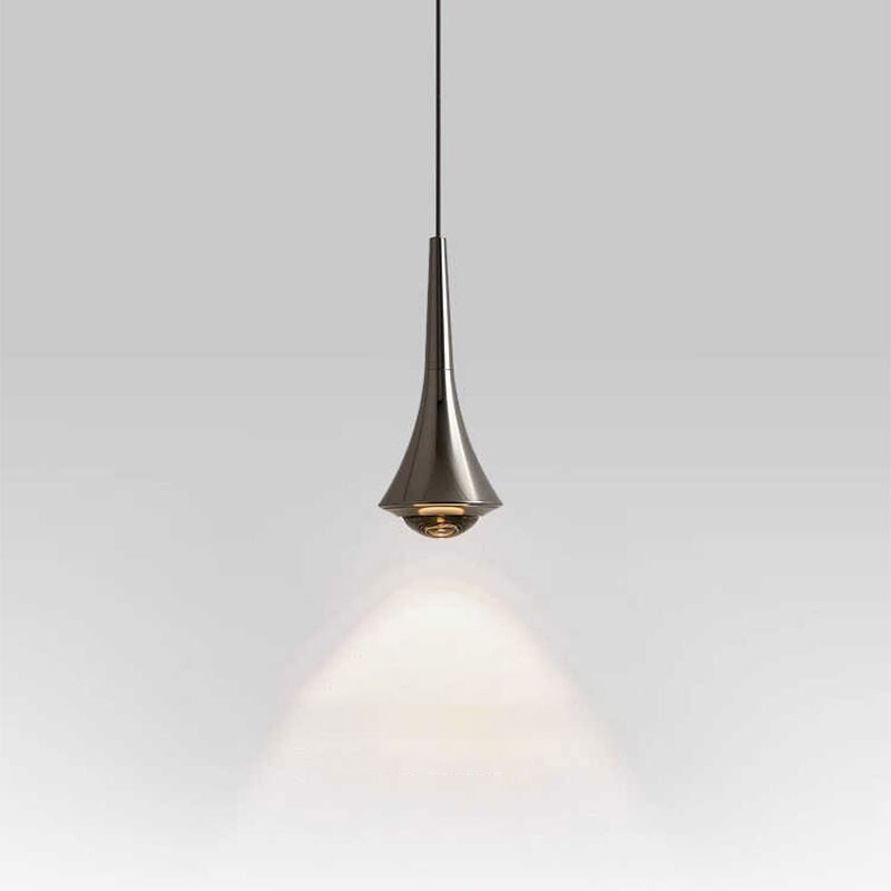 卧室床头吊灯极简意式创意餐厅吧台小吊线灯可升降玻璃开关感应