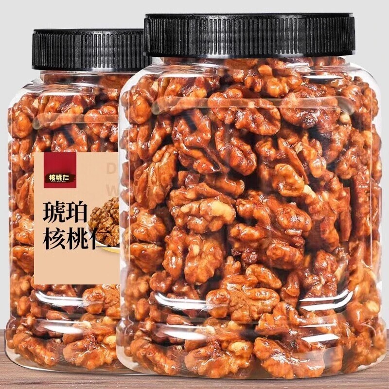 蜂蜜琥珀核桃仁2025年新货去皮核桃肉熟500g官方旗舰店薄皮