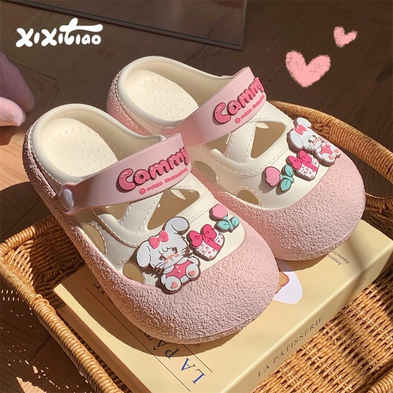 细细条 洞洞鞋女韩系可爱小兔亲子夏季海边度假Mikko联名沙滩凉