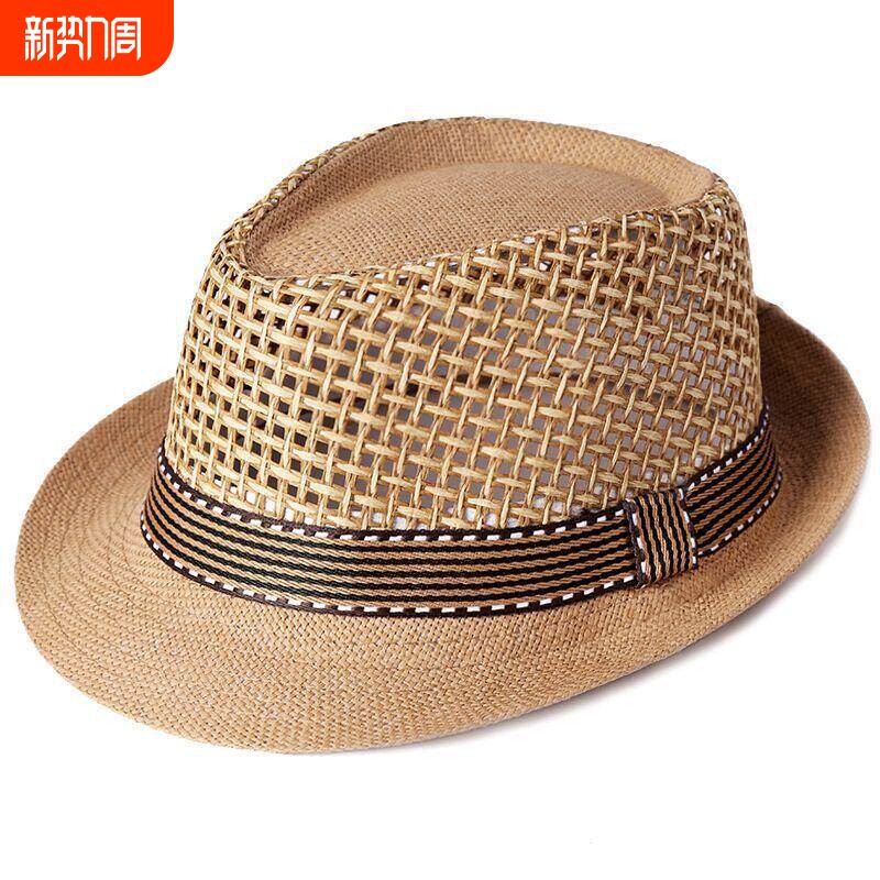 春夏中老年男士亚麻礼帽老人礼帽爸爸礼帽夏天凉帽遮阳帽