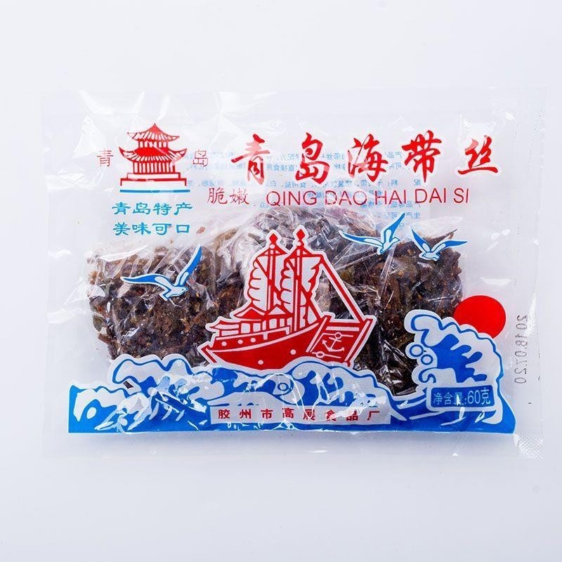 青岛海带丝特产干海带丝味道小吃开袋即食泡水做汤60g80g/袋经典